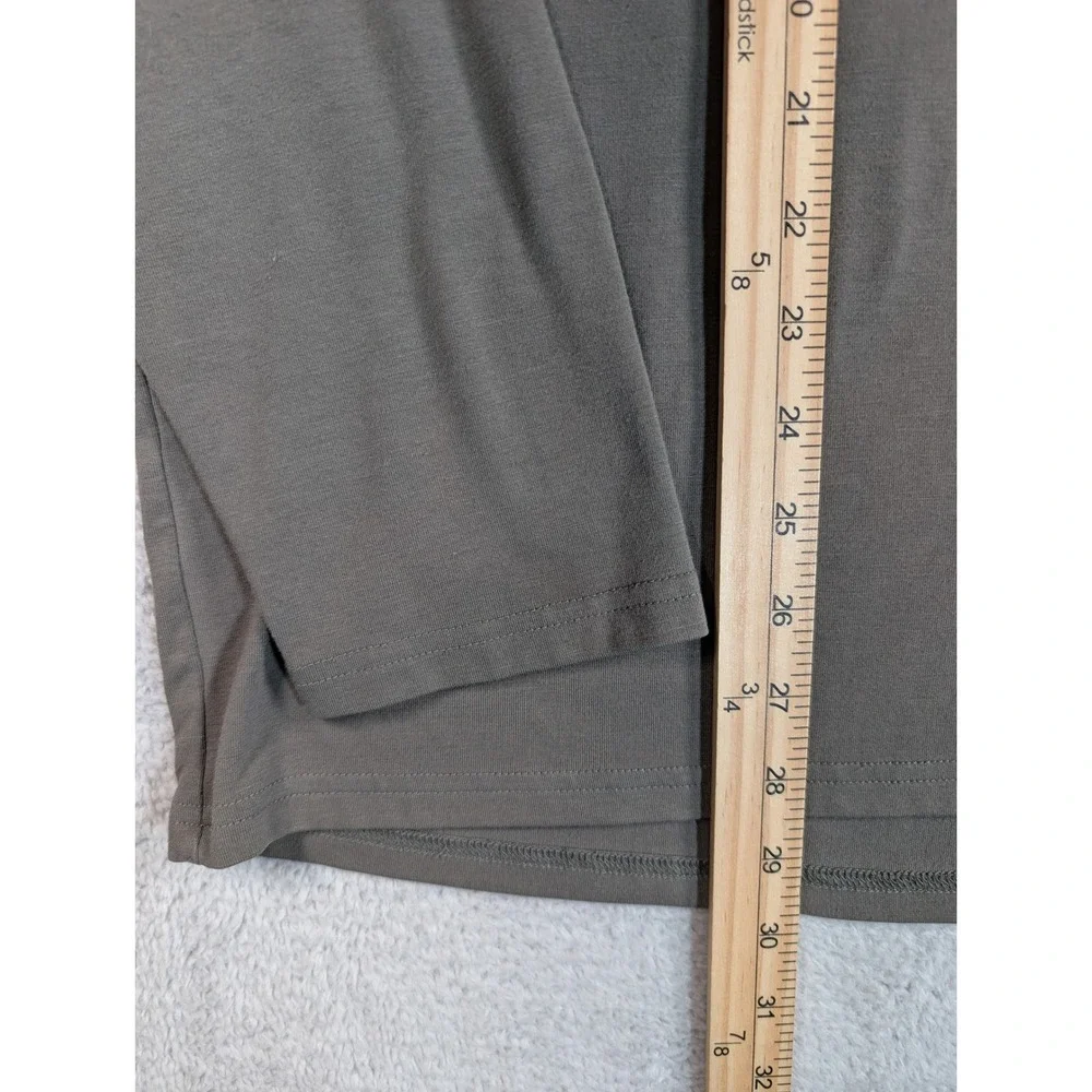 Free Fly Mens Bamboo Quarter Zip Pullover Shirt Gray Green XXL 2XL Raglan Sleeve